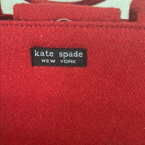 Kate Spade Red Suede Mini Bag – Zebra Print Lining – Magnetic Closure – 8x5.25” - Picture 2 of 7